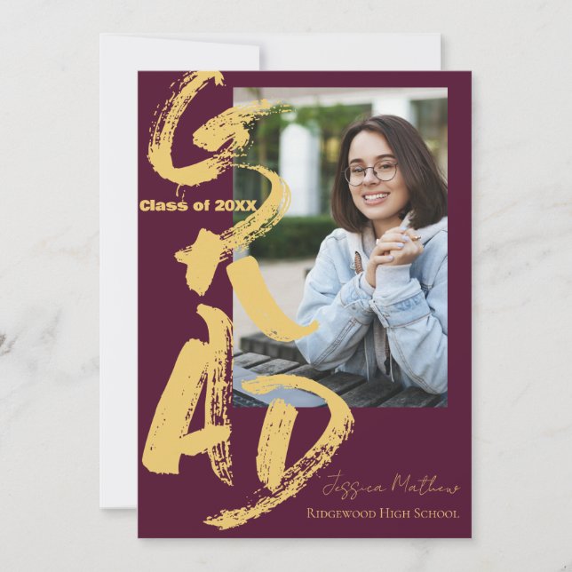 Anúncio de Formatura de Foto da Turma de 2025  GRA (Frente)