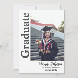 Anúncio de Formatura de Foto de Formatura Simples 