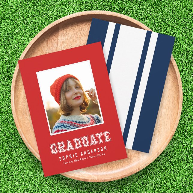 Anúncio de Formatura de Foto de Universidade com C (Criador carregado)