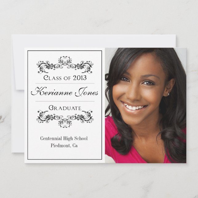 Anúncio de Formatura de Foto Moderna (Frente)