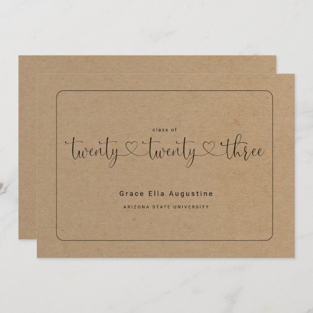 Anúncio de Formatura de Mulher Fofa  (Frente/Verso)