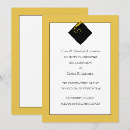 Anúncio de Formatura Dourado