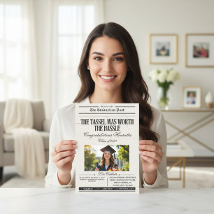 Anúncio de Formatura em Jornal com Foto QR RSVP