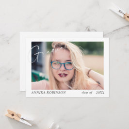 anúncio de formatura em Modern Script