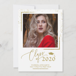 Anúncio de Formatura em Script Chic com Brilho Dou