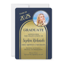 Anúncio de Formatura Marinha Dourado com Foto