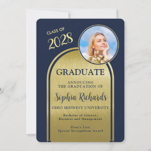 Anúncio de Formatura Marinha Dourado com Foto