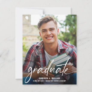 Anúncio de Formatura Masculino Moderno com Script