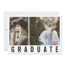Anúncio de formatura minimalista moderno com 3 fot