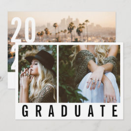 Anúncio de formatura minimalista moderno com 3 fot
