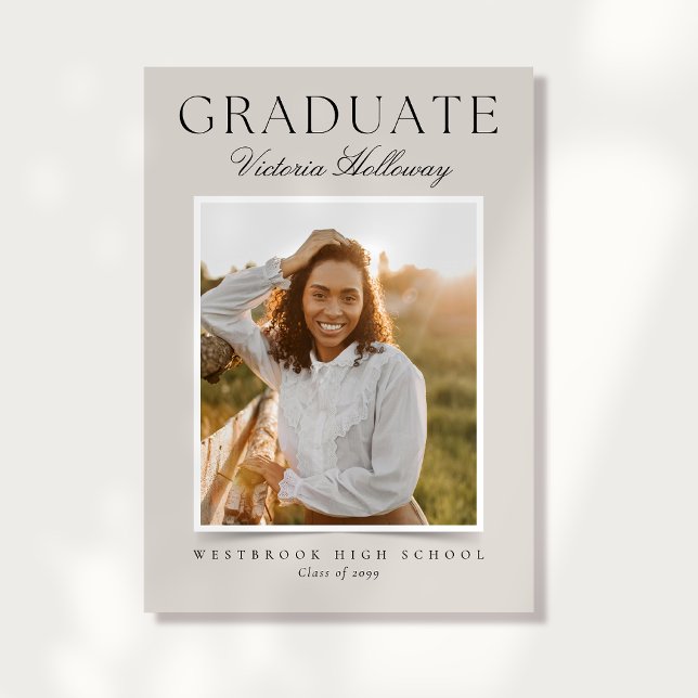 Anúncio de Formatura Moderno com uma Foto em Marfi (Criador carregado)