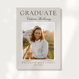 Anúncio de Formatura Moderno Ivory Uma Foto