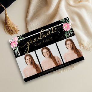 Anúncio de Formatura no Ensino Médio 3 Cartões de 