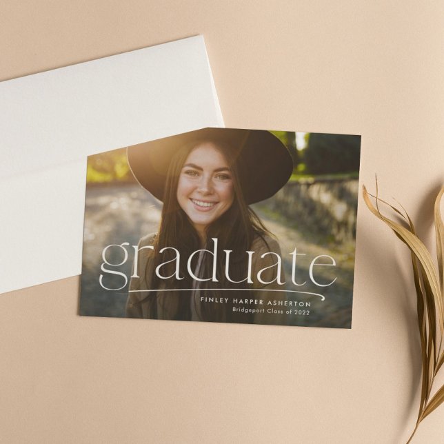 Anúncio de formatura personalizado simples com uma (Criador carregado)