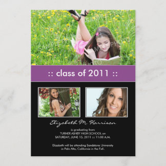Anúncio de Formatura Personalizado Trio de Fotos (