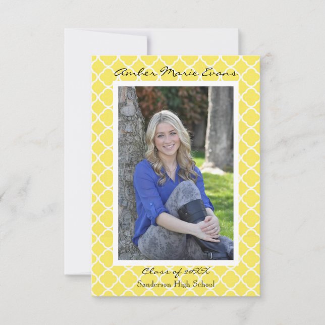 Anúncio de Formatura Trevo Amarelo 3x5 (Frente)