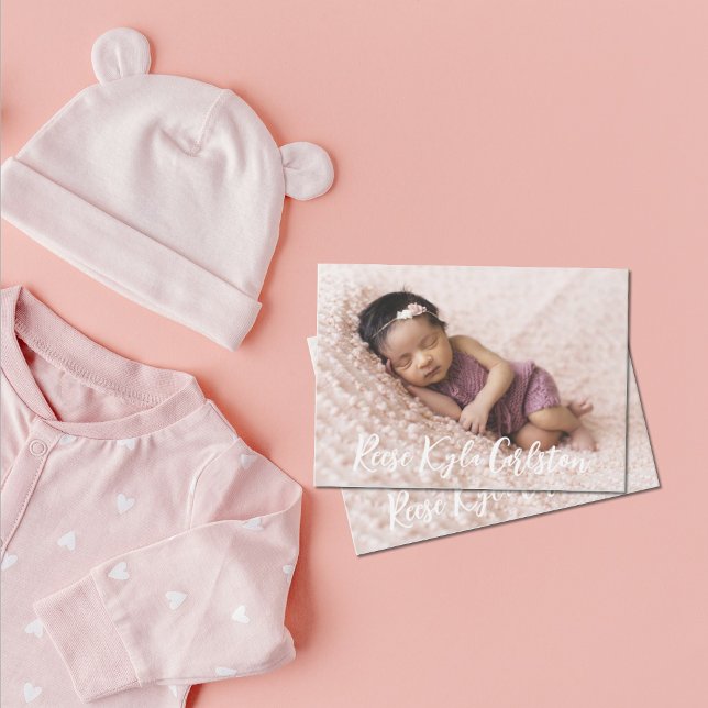 Anúncio de Foto ao Nascimento de Cheio Moderno Sim (Criador carregado)