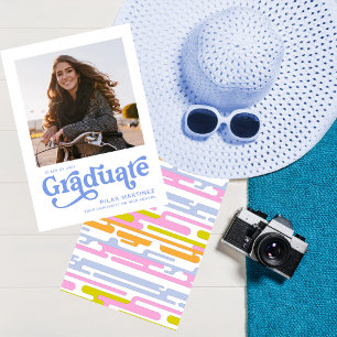 Anúncio de Foto com Tipografia Azul para Graduados