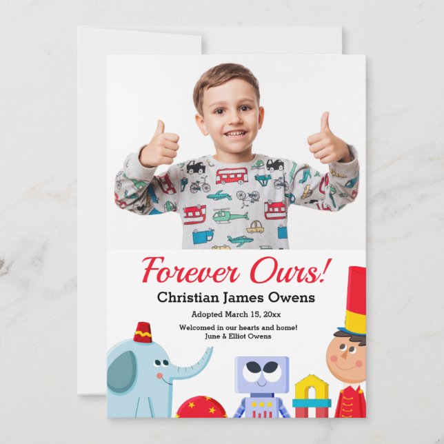 Anúncio de Foto de Adoção para Sempre (Frente)