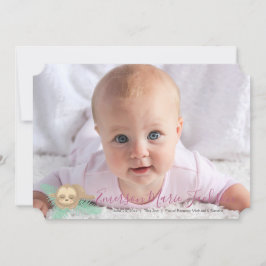 Anúncio de Foto de Bebê de Sloth Sonolento Rosa