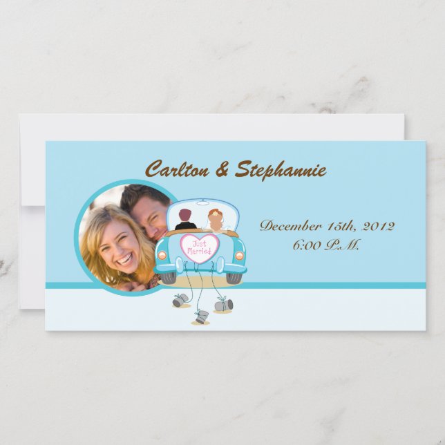 Anúncio de Foto de Casamento de Carro do recem cas (Frente)