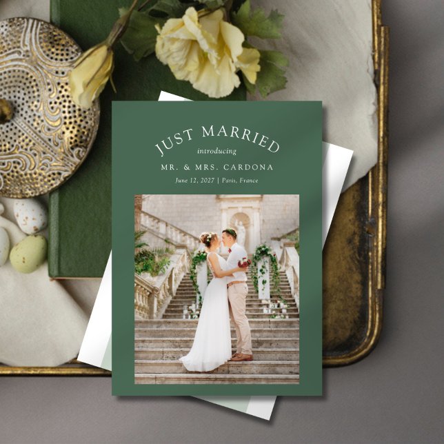 Anúncio de Foto de Casamento de Fuga Just Married (Criador carregado)