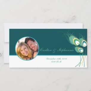 Anúncio de Foto de Casamento de Peacock Moderno Te