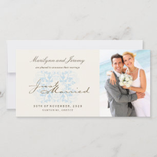 Anúncio de Foto de Casamento Flourish do recem cas