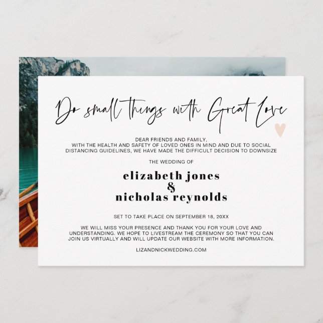 Anúncio de Foto de Casamento Micro Desdimensionado (Frente/Verso)