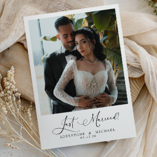 Anúncio de Foto de Casamento Simples Moderno Preto