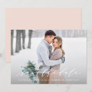 Anúncio de Foto de Compromisso com Caligrafia Suav