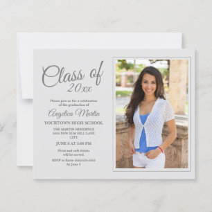 Anúncio de Foto de Formatura Branco Moderno ORÇAME