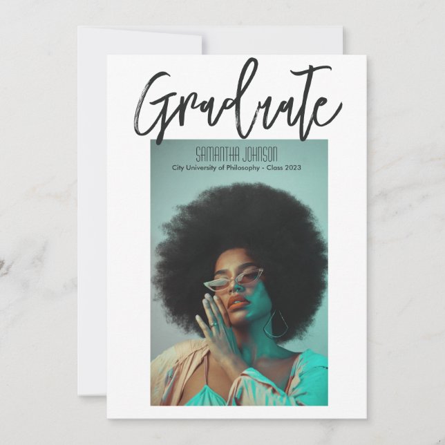 Anúncio de Foto de Formatura com Roteiro Moderno (Frente)