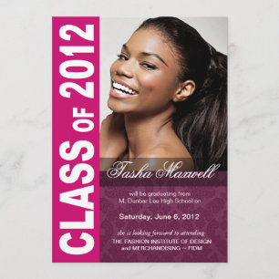 Anúncio de foto de formatura de 2012 ousado e mode