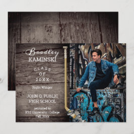 Anúncio de Foto de Formatura de Jogador de Hóquei