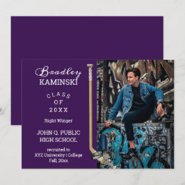 Anúncio de Foto de Formatura de Jogador de Hóquei