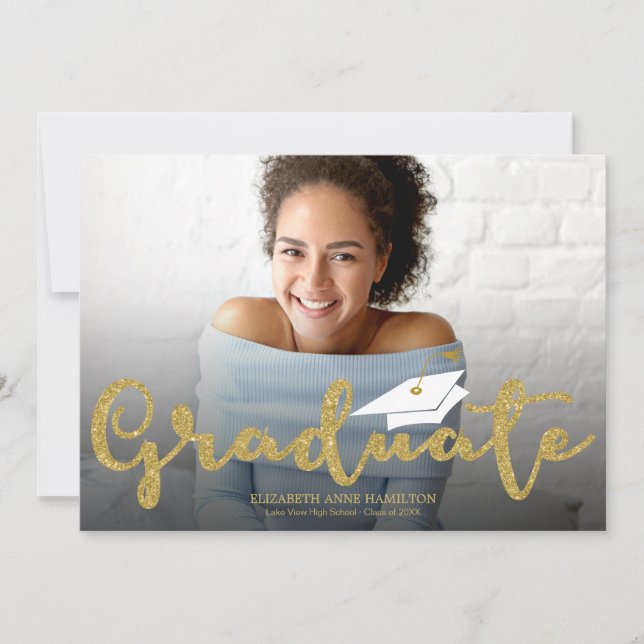 Anúncio de Foto de Formatura do Ensino Médio com B (Frente)