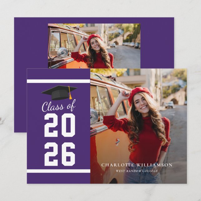 Anúncio de Foto de Formatura Graduado 2026 (Frente/Verso)