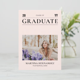 Anúncio de Foto de Formatura Rosa Moderno Simples