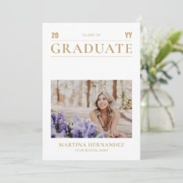 Anúncio de Foto de Formatura Simples em Dourado