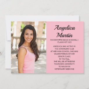 Anúncio de Foto de Graduação 3 Lado-Rosa