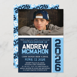 Anúncio de Foto de Graduação Azul do marinho e Beb