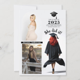 Anúncio de Foto de Graduação da Garota Graduada Ca