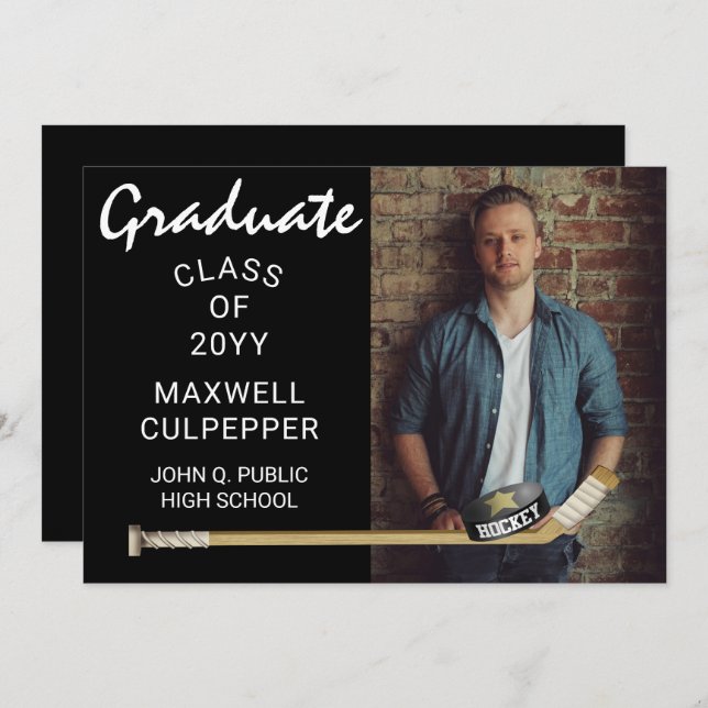 Anúncio de Foto de Graduação de Esporte do Jogador (Frente/Verso)