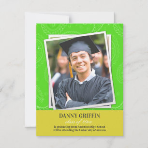 Anúncio de Foto de Graduação de Paisleys