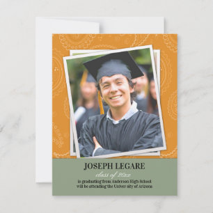 Anúncio de Foto de Graduação de Paisleys