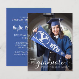 Anúncio de Foto de Graduação de Script Moderno de 