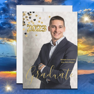 Anúncio de Foto de Graduação de Sparkles Dourado P