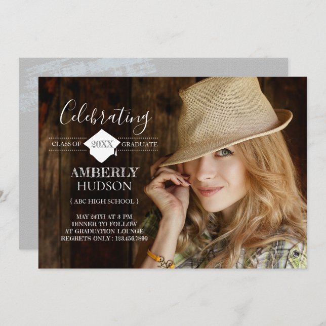 Anúncio de Foto de Graduação do Grand Achievement (Frente/Verso)