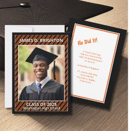 Anúncio de Foto de Graduação Laranja